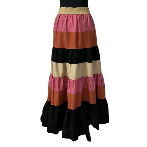 DX Collection Stripe Maxi Multicolor Skirt(Size Small) - Picture 2 of 7